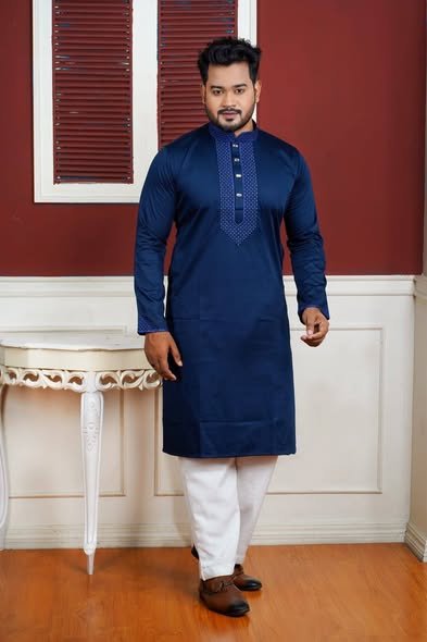 প্রিমিয়াম ফ্ল্যাট এম্ব্রয়ডারি পাঞ্জাবি